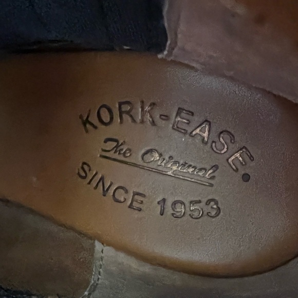 Kork-Ease women’s black suede leather round toe chunky heel wedge boots size 7.5 - Picture 12 of 12